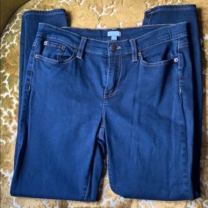 J. Crew Stretch ankle denim legging dark wash